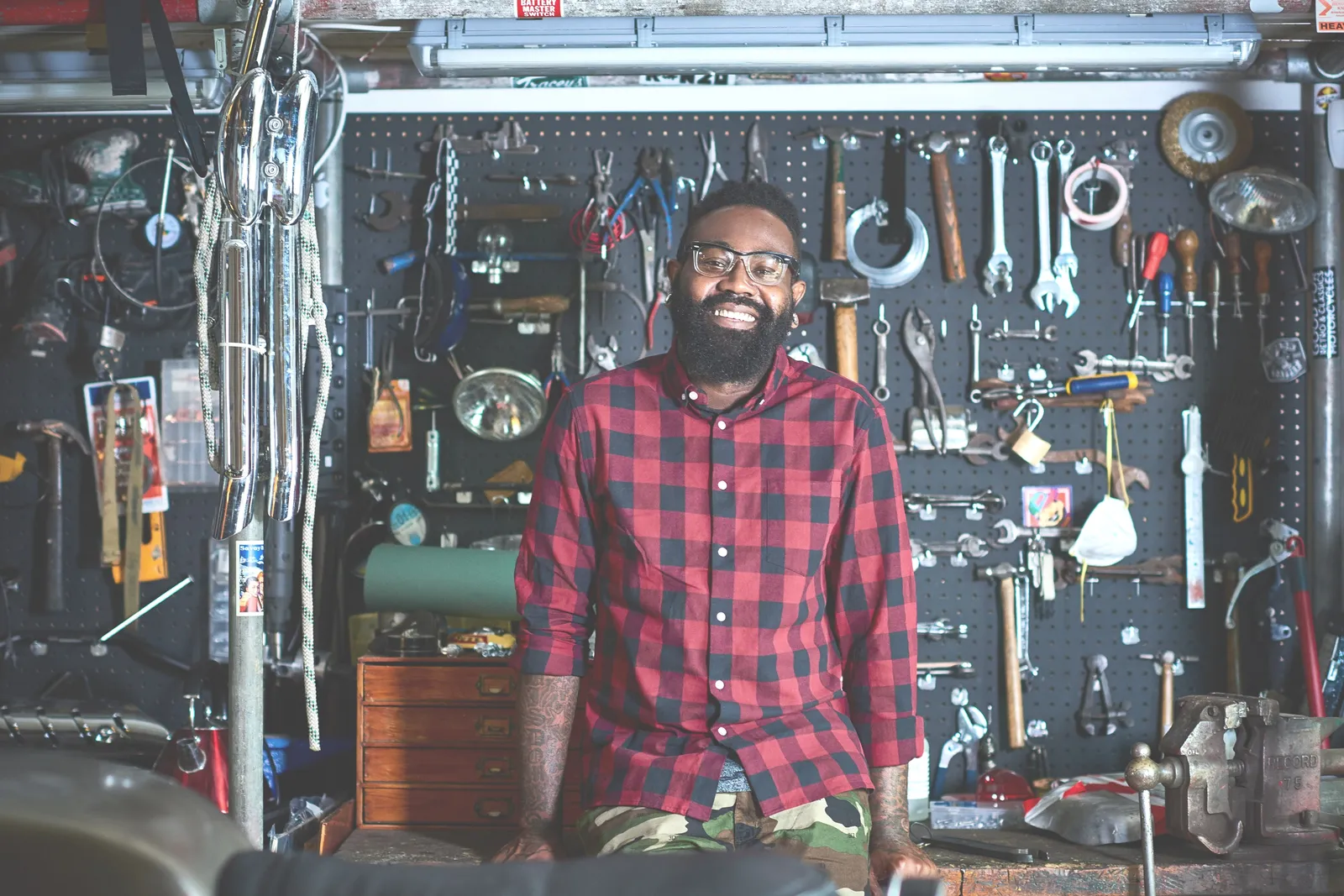 A business owner standing in his workshop